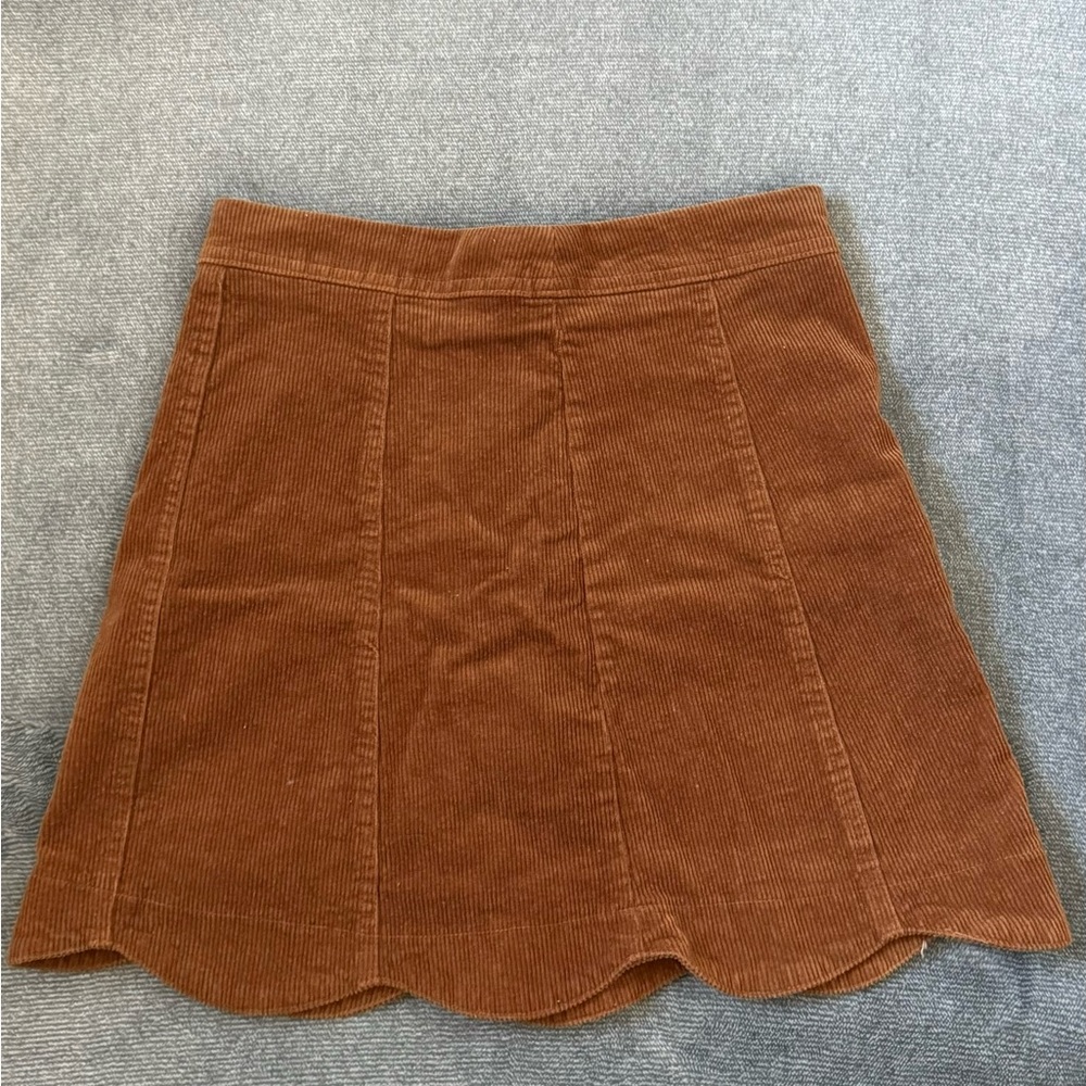 Altar’d state corduroy scalloped mini skirt XS